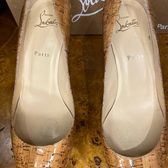 Christian Louboutin cork lucido patent wedge - Picture 3 of 5